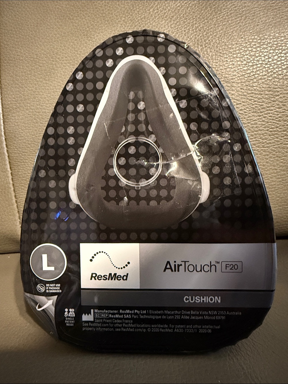ResMed AirTouch F20 Cushion Replacement - Gray and White
